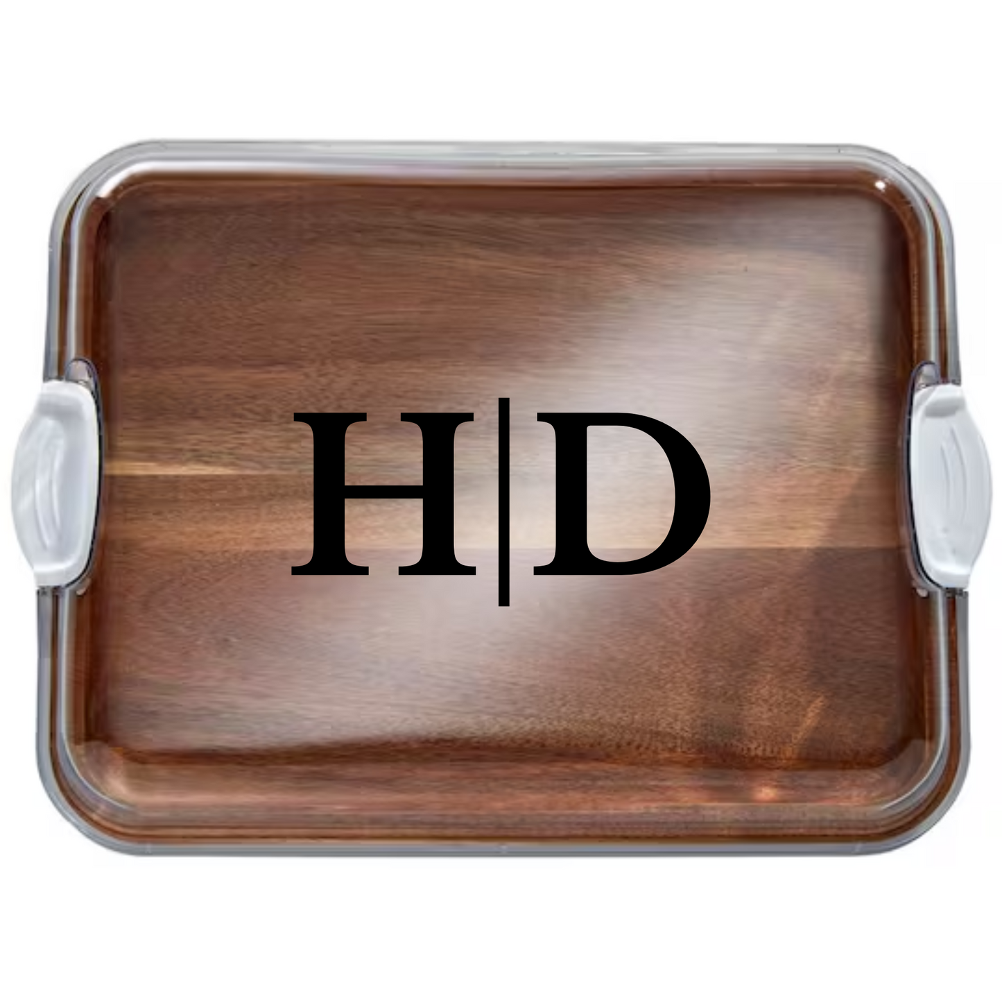 Customizable Farberware Build-a-Board - 11" x 14" Acacia Serving/Charcuterie Board with Clear Top