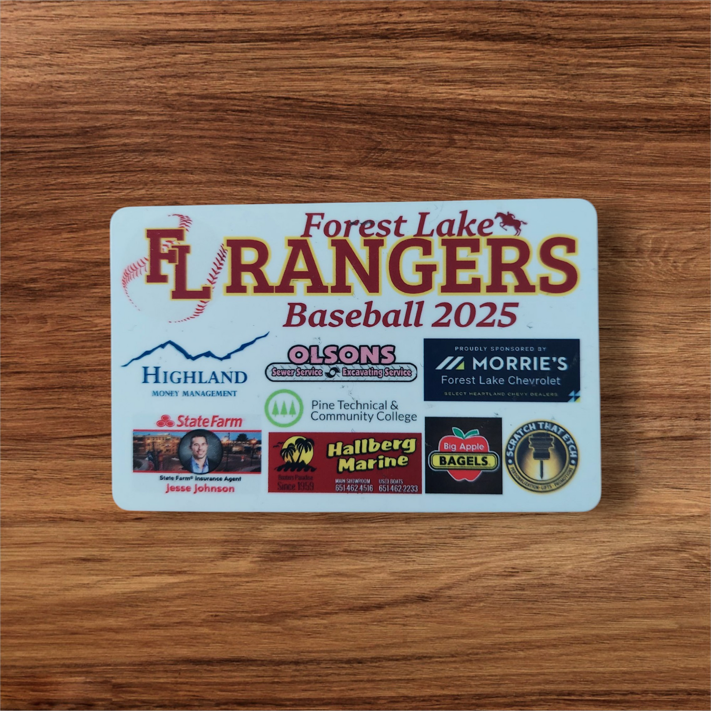 Full-Color 100 Wallet Sized Proud Sponsor Season Schedules