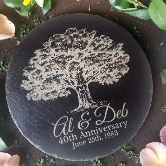 Personalized Anniversary Stone Or Sign — Weatherproof Indoor/Outdoor Keepsake With Multiple Size Options — Extremely Durable Marker For Weddings, Housewarmings, And Milestone Celebrations