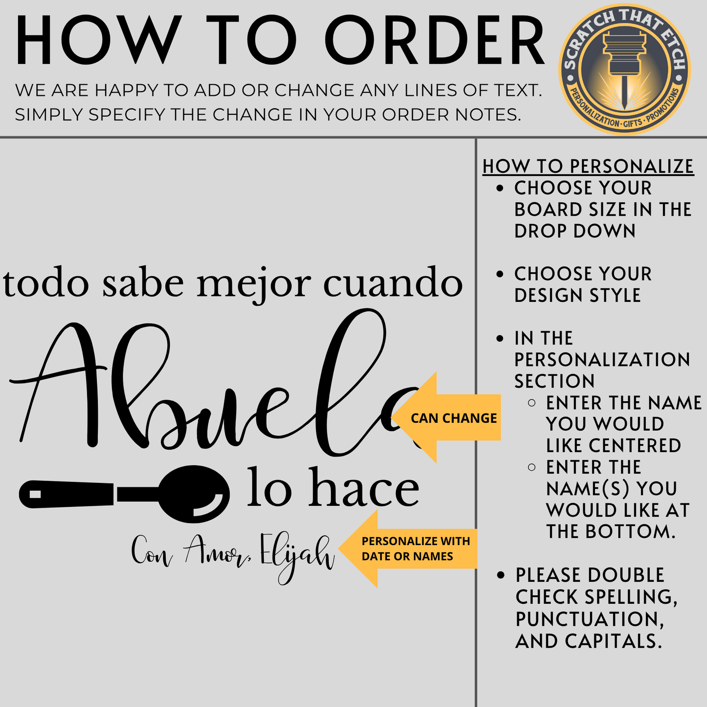 Abuela, Mami, Abue Personalized Cutting Board In Bamboo Or Acacia — Family Name Kitchen Board For Weddings, Housewarmings, And Anniversaries — Heirloom Charcuterie And Serving Board