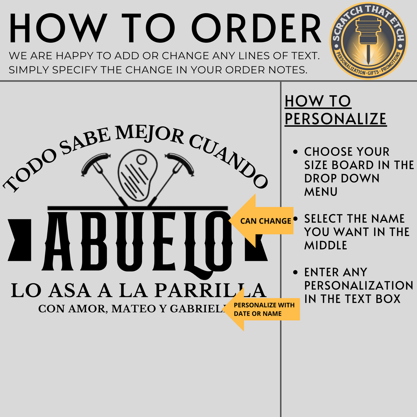 Personalized Bamboo Or Acacia Cutting Board With Handle For Abuelo - Customized 'Abuelo' Charcuterie And Kitchen Serving Board, Thoughtful Birthday, Father's Day, Or Christmas Gift, Durable Handcrafted Board For Daily Meal Prep And Appetizer Serving