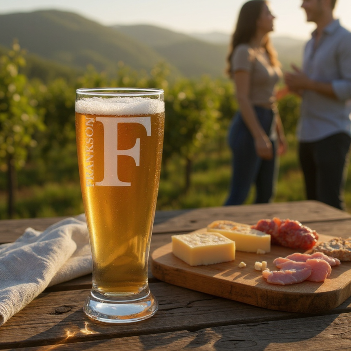 Personalized 16 OZ Pilsner Glass — Design Your Own Or Choose From Our Artwork — Crisp Beer Glass For Home Bars, Weddings, And Breweries