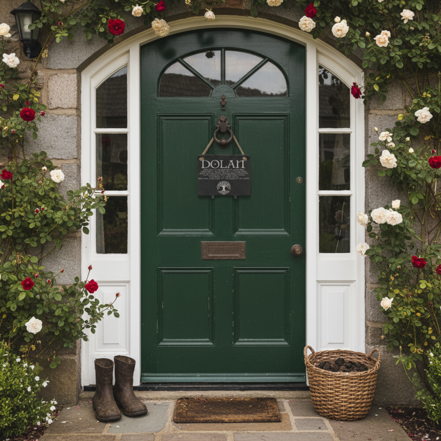 Personalized May The Road Rise Up To Meet You Irish Blessing Slate Sign, Natural Slate Hanging Plaque With Jute Rope, Rustic Celtic Home Decor, Indoor Outdoor Weather Resistant