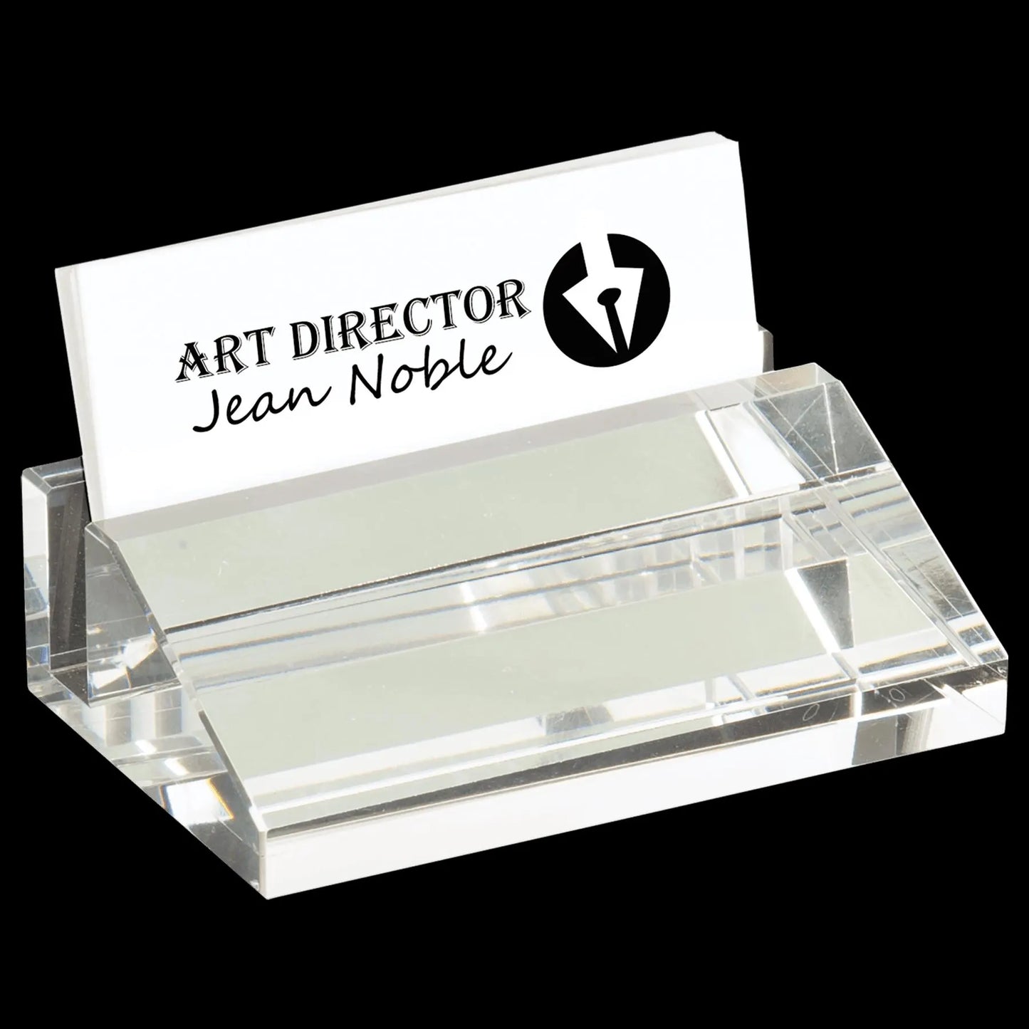 Personalized Crystal Business Card Holder Customizable Office Decor Perfect for Professionals & Executive Team | Bulk Orders Office Supplies