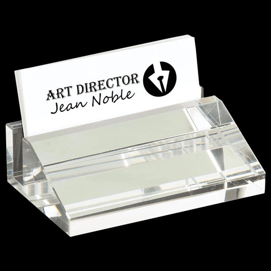 Personalized Crystal Business Card Holder Customizable Office Decor Perfect for Professionals & Executive Team | Bulk Orders Office Supplies