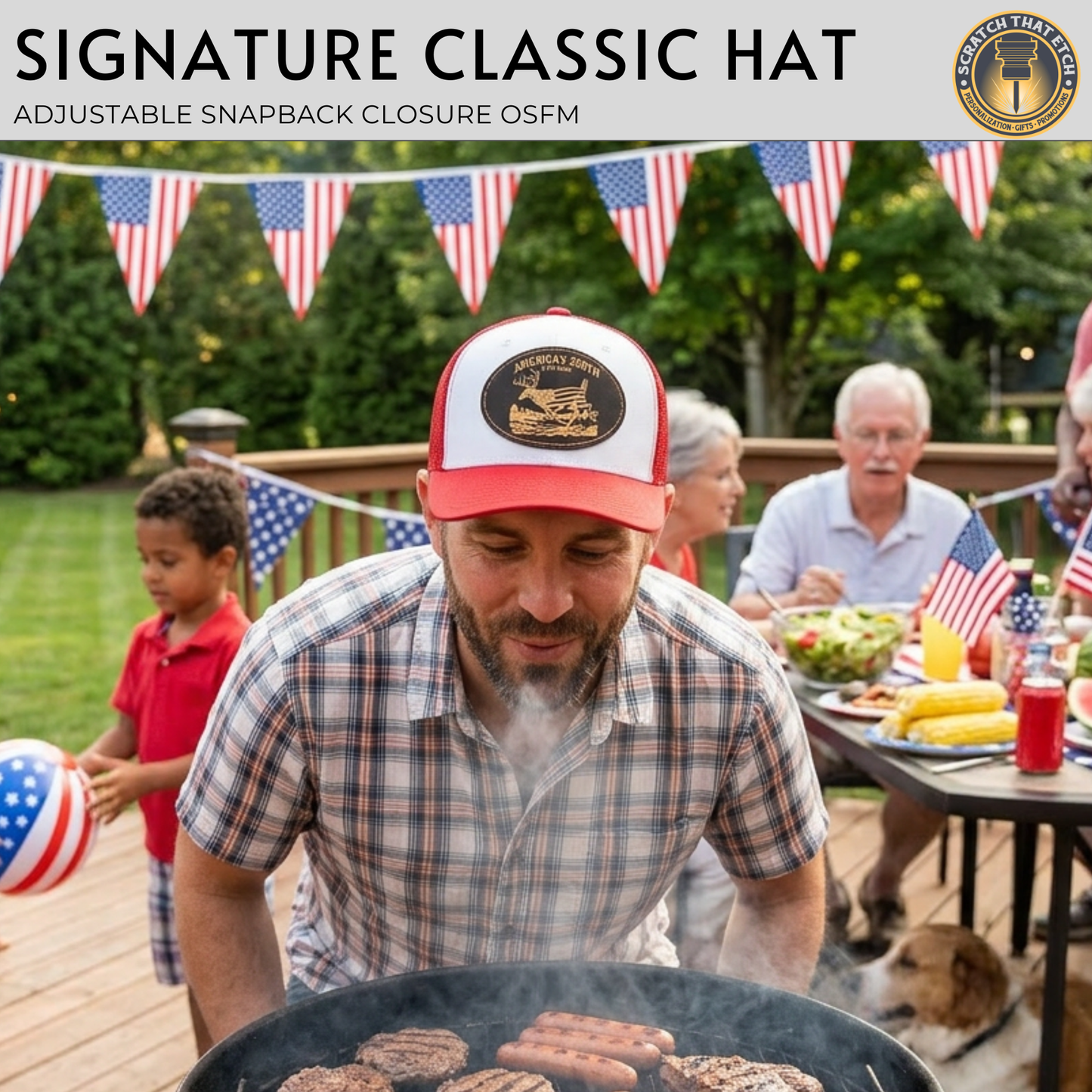 Custom America's 250th Patch Hats 4 Designs Fishing/Hunting/Flags on Richardson 112 Trucker Hat, Custom Snapbacks Beanies Relaxed & Casual Hats