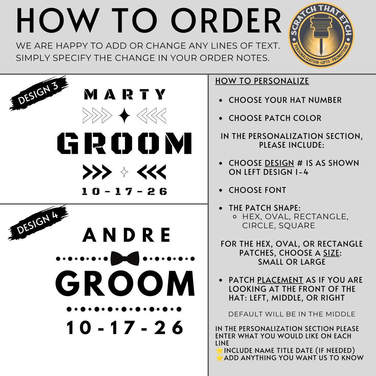 Personalized Wedding Party Hat, Custom Groomsmen Hat, Best Man Gift, Groom Hat Wedding Party Gift, 4 Designs To Choose From