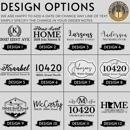 Personalized Matte Black Metal House Sign | Custom Address Plaque, Family Name, House Number, Outdoor Wall Decor Or House Warming Gift