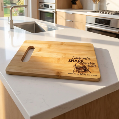 Personalized Shark Coochie Charcuterie Cutting Board Funny Cheese Board And Serving Tray With Name For Kitchen Decor And Parties