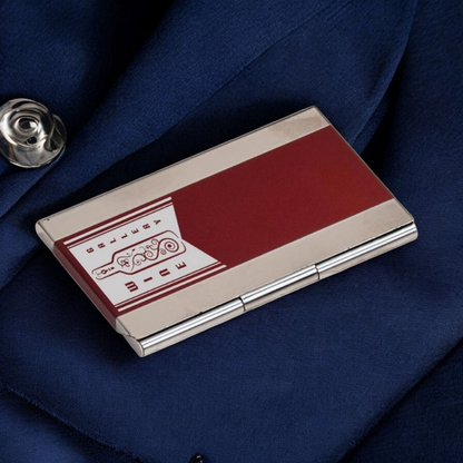 Premium Metal Business Card Holder 3 3/4" x 2 1/2" - Durable Design for Professionals - Ideal for Networking and Corporate Events, & Trade Shows Bulk Orders