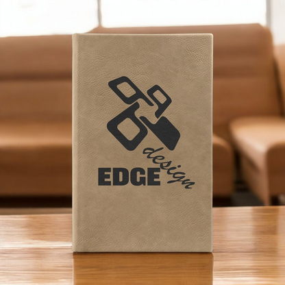 Personalized 5 1/4 x 8 1/4" Leatherette Sketch Book - Office Supplies Professionals & Businesses Blank Notebook Unlined Pages | Bulk Order