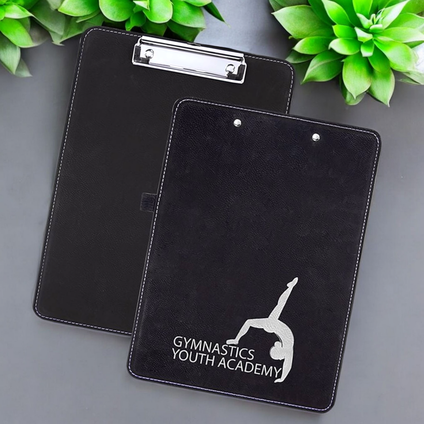Personalized 9 x 12 1/2" Leatherette Clip board - Custom Office Supplies, Stylish Accessory For Professionals, Bulk Orders & Trade Show Add Logo