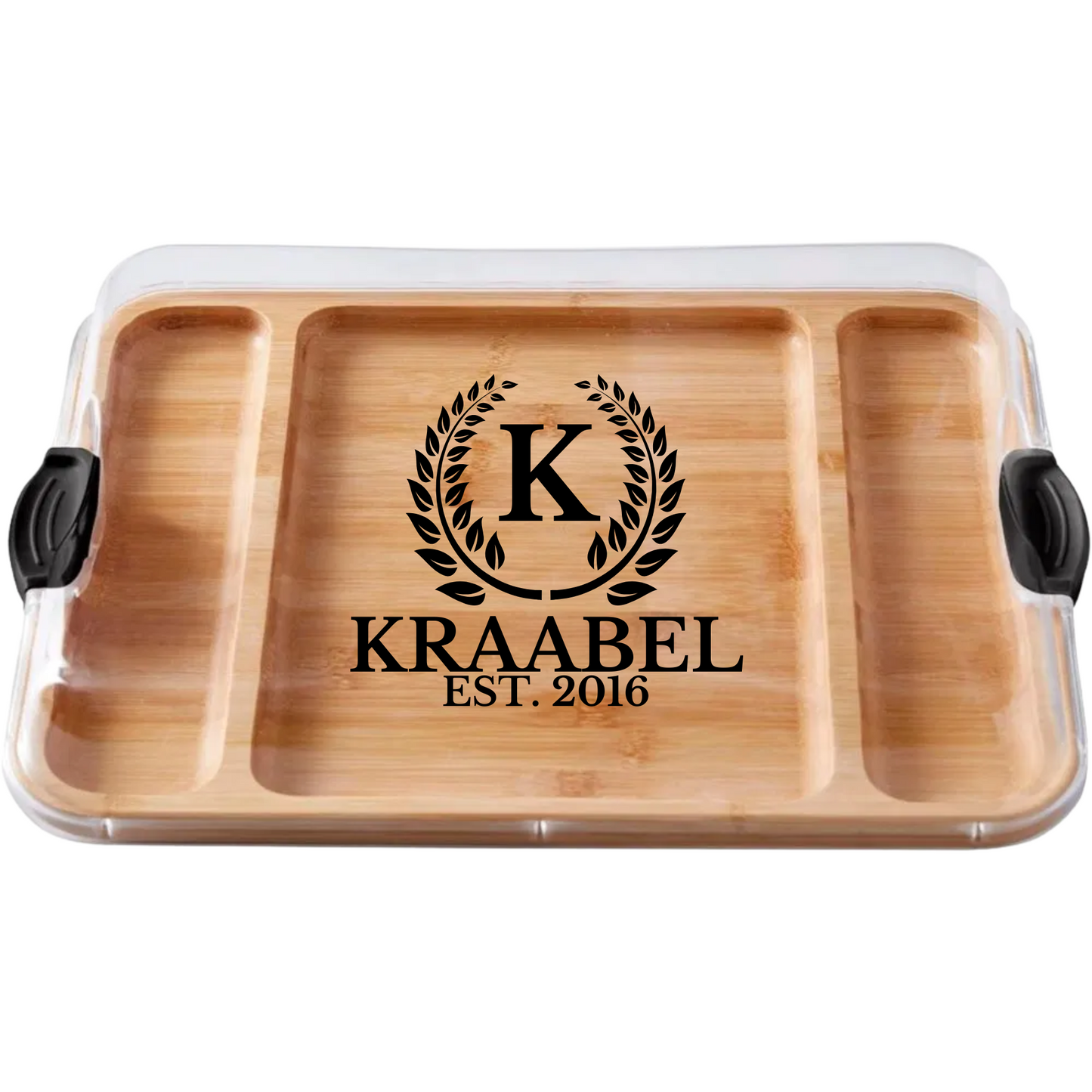 Customizable Farebareware Build-a-Board - 16" x 12" Bamboo Serving/Charcuterie Board with Clear Top