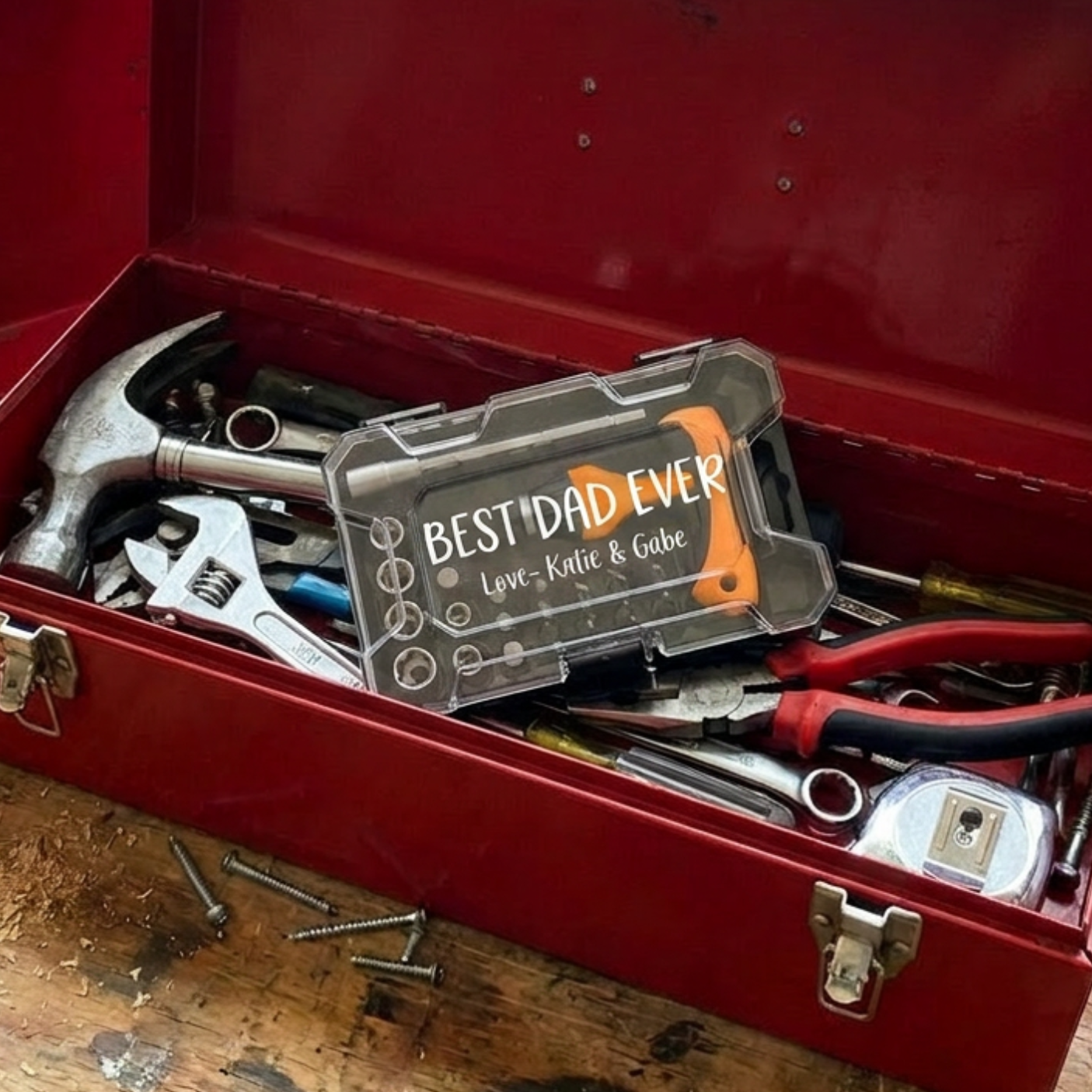 Personalized Socket & Screwdriver Tool Set Gift For Dad, Fathers Day Gift, Custom Travel Tool Set For Grandpa, Birthday Gift For Him With Name