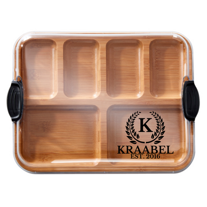 Customizable Farberware Build-a-Board - 11" x 14" Bamboo Serving/Charcuterie Board with Clear Top