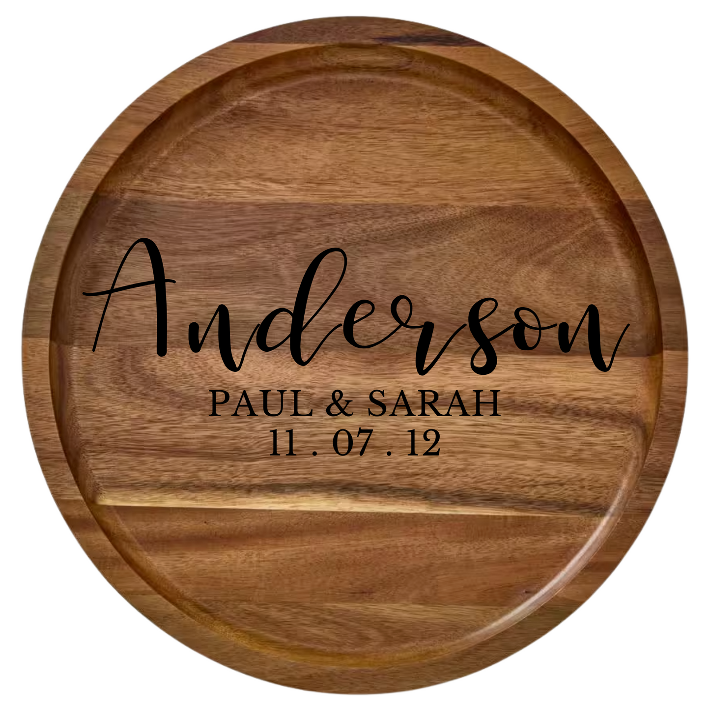 Shopify Farberware 14" Round Build-A-Board - Customizable Acacia Cutting Board with Secure Snap Lid and See-Through Top for Showcasing Food