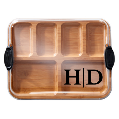 Customizable Farberware Build-a-Board - 11" x 14" Bamboo Serving/Charcuterie Board with Clear Top