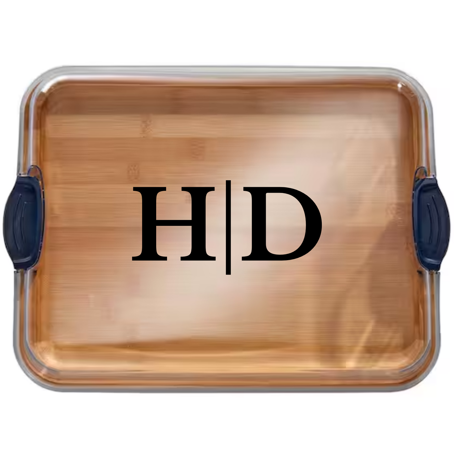 farberware 11" x 14" bamboo build-a-board with secure snap lid for see-through showcase of food - customizable quality serving board perfect for any occasion