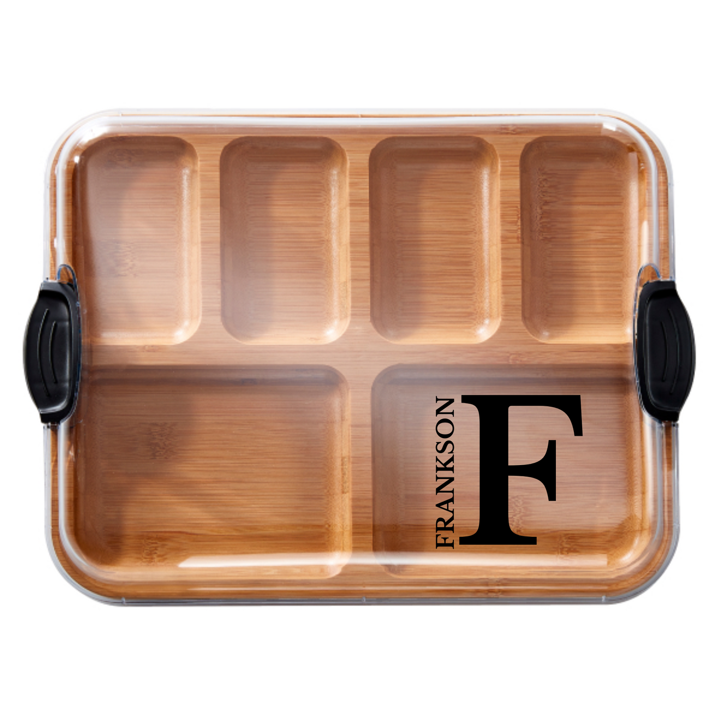 Customizable Farberware Build-a-Board - 11" x 14" Bamboo Serving/Charcuterie Board with Clear Top