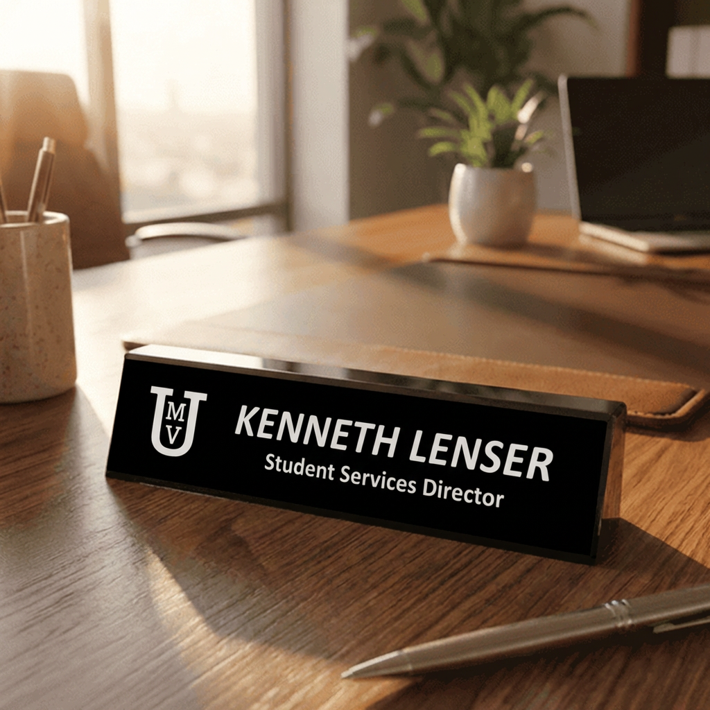 Personalized Acrylic Desk Nameplate 10" x 2"- Customizable Office Decor, Perfect for Professionals & Executive Team | Bulk Orders Office Supplies