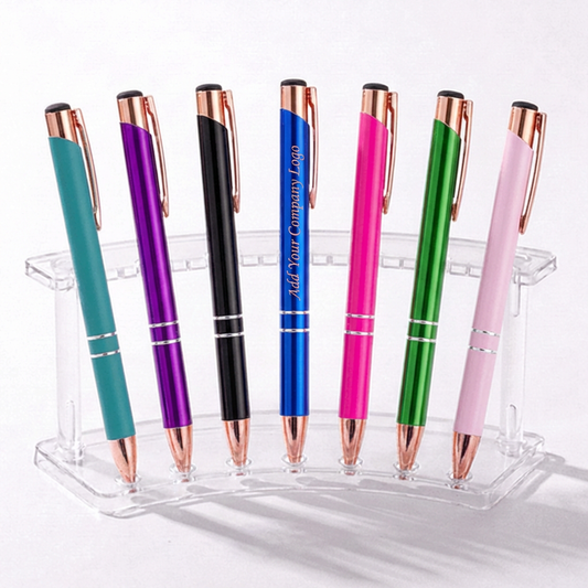 Promote Your Brand with Customized Colorful Metal Rose Gold Pens - Bulk Office Supplies for Businesses & Events or Trade Shows | Bulk Order