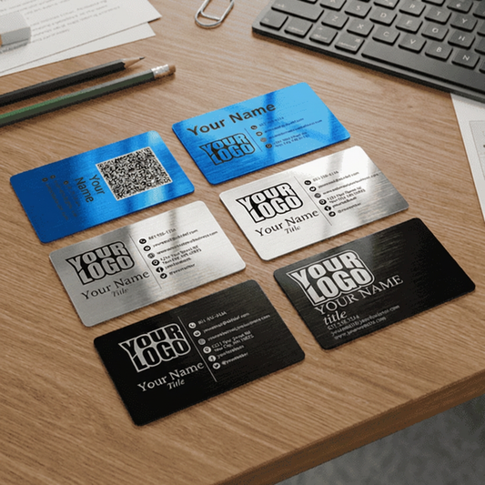 Customizable Metal Business Cards 85mm x 54mm - Durable Design for Professionals & Entrepreneurs  |  Bulk Order Office Supplies |  Luxury Business Cards