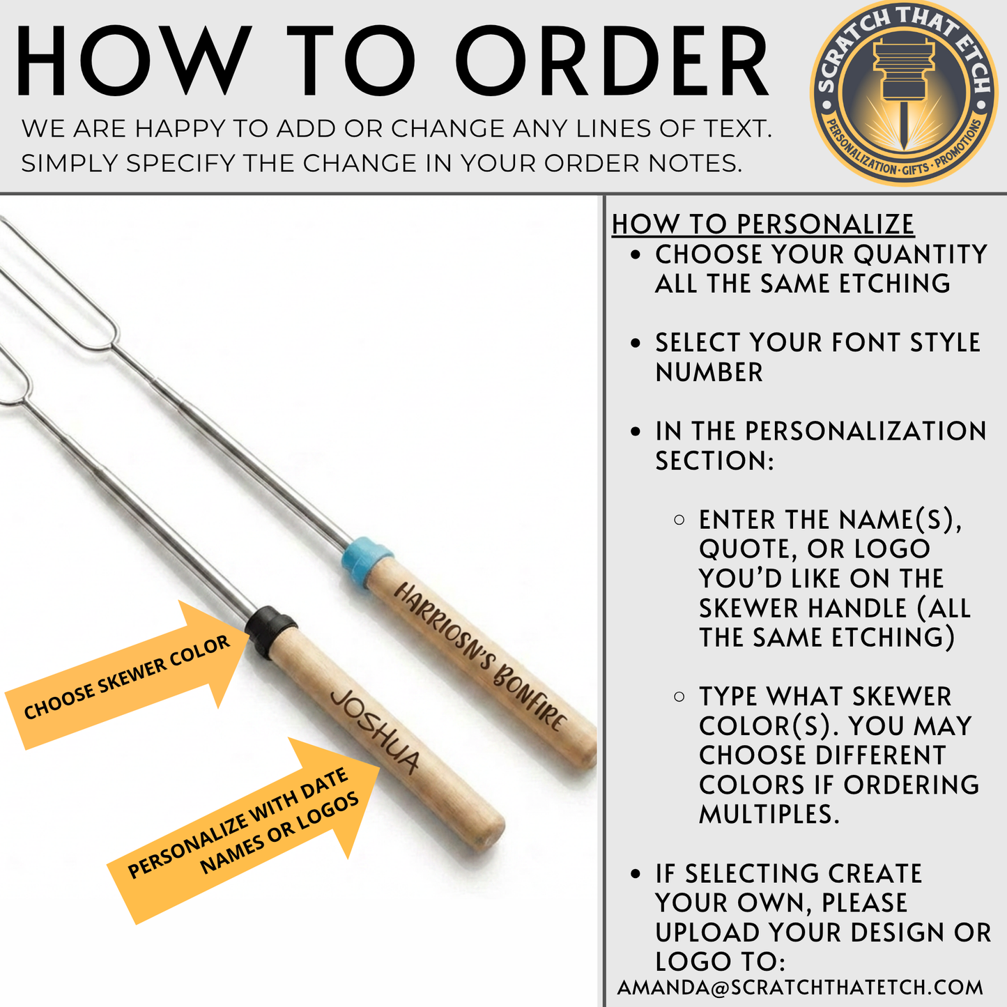 Personalized Telescoping Roasting Stick Skewer Extend To 30 Inch For Fire Pit And Bonfire Backyard Gatherings Roast Marshmallows Hot Dogs Pizza Rolls Pineapple Chunks Bulk Sets Available