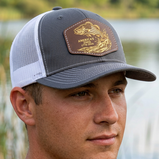 Custom America's 250th Patch Hats 4 Designs Fishing/Hunting/Flags on Richardson 112 Trucker Hat, Custom Snapbacks Beanies Relaxed & Casual Hats