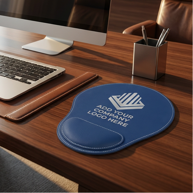 Custom Laserable Leatherette Mouse Pad 9" x 10 1/4" - Personalized Office Decor, Perfect for Businesses & Creative Branding | Add Your Logo | Bulk OrdersOffice Supplies
