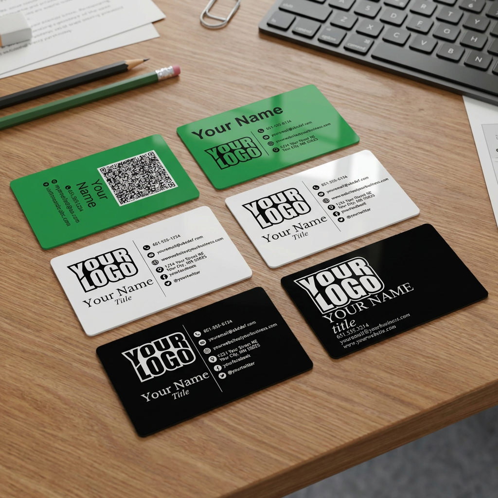 Customizable Plastic Business Cards - Durable Design | Professionals & Entrepreneurs  |  Bulk Order Office Supplies |  Luxury Business Card