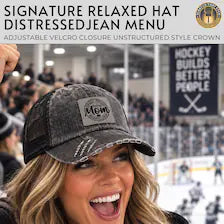 Custom Crazy Proud Loud Hockey Mom Hat-  Trucker Hat, Custom Richardson 112 Hat, Beanie, Pom & Signature Hats FOUR Designs Choices