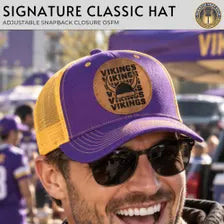 Custom Vikings Horned Helmet Pom Beanie Hat, Trucker Hat, Custom Richardson 112 Hat - FOUR Designs Choices
