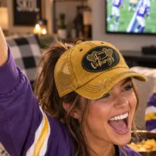 Custom Vikings Hearts Trucker Hat, Custom Richardson 112 Hat, Beanie, Pom, & Signature Hats-  FOUR Designs Choices