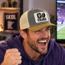 Custom GO Vikings Football Trucker Hat, Custom Richardson 112 Hat, Beanie, Signature Hats-  FOUR Designs Choices
