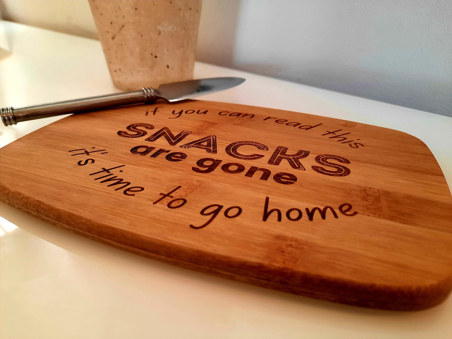 Personalized Serving Tray, If you can read this, it's time to go home, Cutting Board, Serving Tray, Funny Charcuterie Board