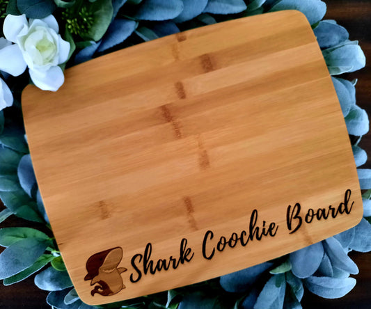 Shark Coochie Board - Shark Cheese Board, Cheese Plate, Gift under 10, Charcuterie Board, Deli Board, Cutting Board, Kitchen Gift