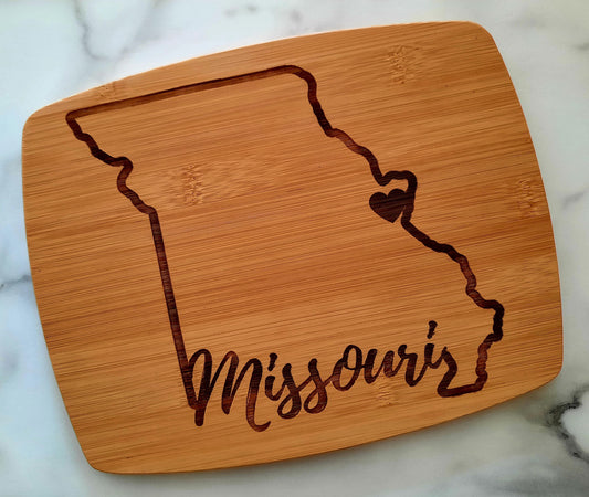 State Cutting Board - Custom State Cutting Board - Engraved Cutting Board, Wedding Gift, Housewarming Gift, Anniversary Gift