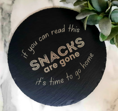 Personalized Serving Tray, If you can read this, it's time to go home, Cutting Board, Serving Tray, Funny Charcuterie Board