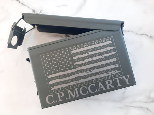 Personalized Ammo Box, Groomsmen Gifts, Father's Day Gifts, Gifts for Dad, Personalized gifts for Dad, Hunter Gift, Military Gift