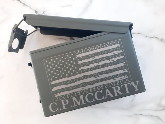 Personalized Ammo Box, Groomsmen Gifts, Father's Day Gifts, Gifts for Dad, Personalized gifts for Dad, Hunter Gift, Military Gift, Unique