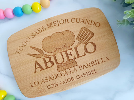 Papa Cutting Board, Abuelo, Abuelito Gift, papá Cutting Board, Papi Personalized Board, Grandfather Gift, Father's Day Gift, Grill Master