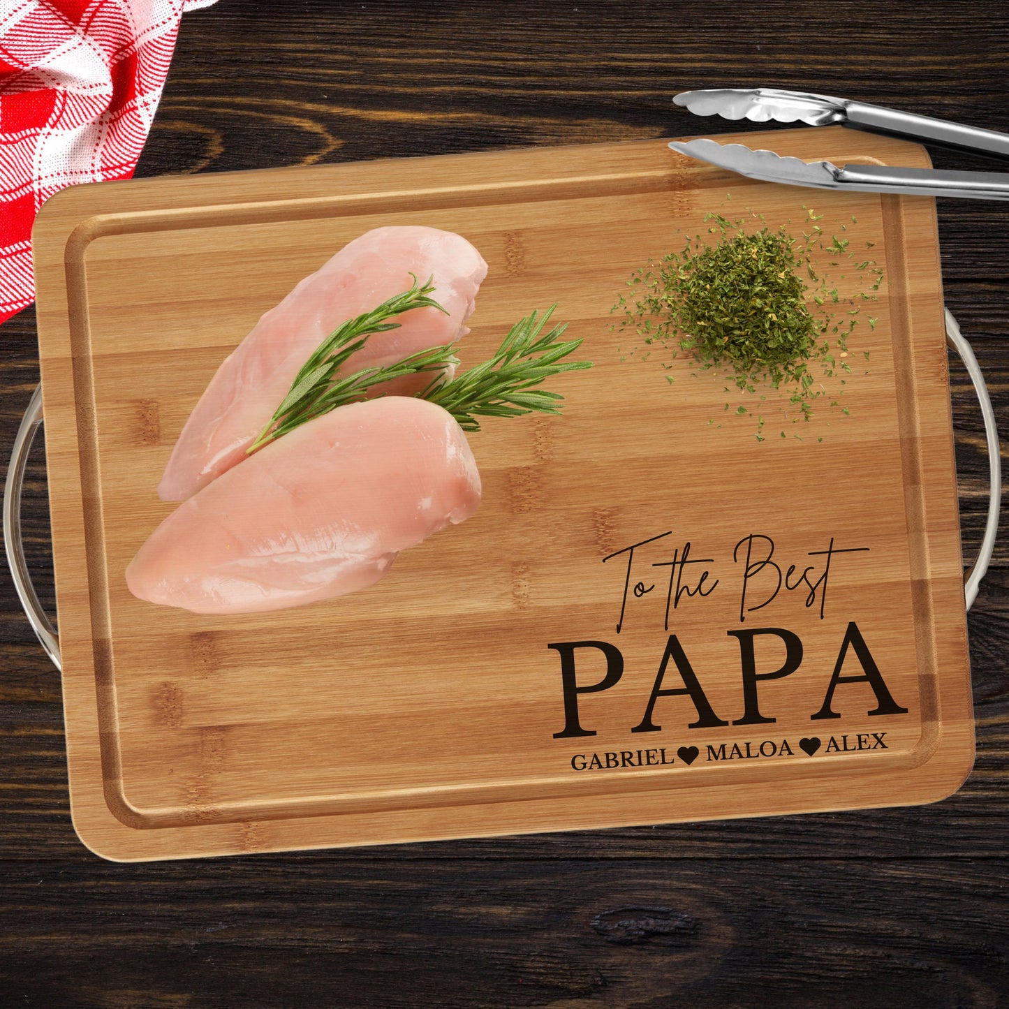 Papa Cutting Board, Grandpa Gift, Dad Cutting Board, Everything Tastes Better, Personalized Board, Grandfather Gift, Father's Day Gift