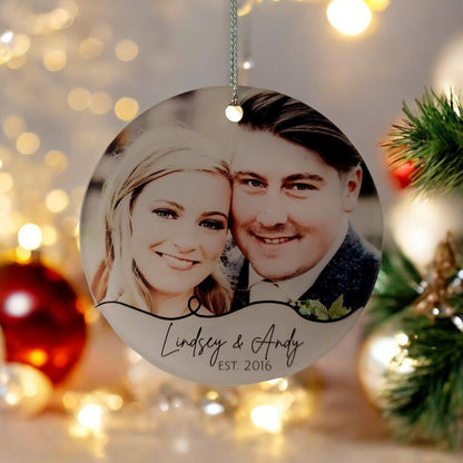 Custom Photo Ornament, Personalized Anniversary Ornament, Milestone Keepsake, Personalized Wedding Ornament, New Baby Ornament, custom work