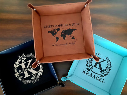 Minnesota Personalized Leather  Dice Cup and Tray, Bunco Dice Cup, Gifts for Her, Gifts for Him, Gift for kids