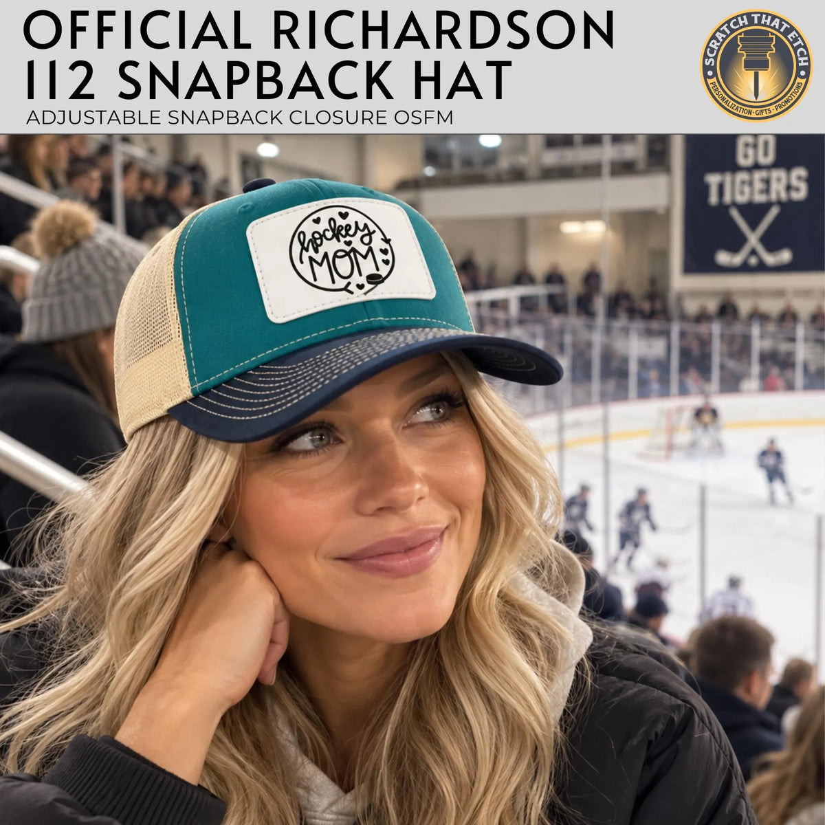 Custom Crazy Proud Loud Hockey Mom Hat-  Trucker Hat, Custom Richardson 112 Hat, Beanie, Pom & Signature Hats FOUR Designs Choices