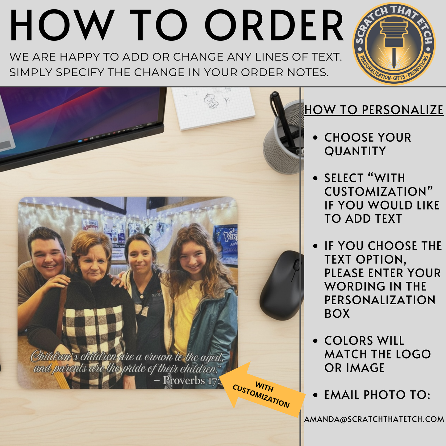 Personalized Photo Mouse Pad Add Your Picture On Neoprene Comfort With Non Slip Rubber Base For Gifts Or Home Office