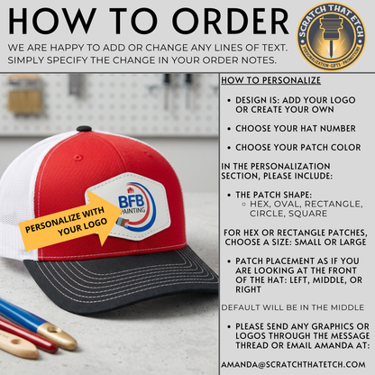 Personalized LOGO Patch Hats, Richardson 112 Trucker Hat, Custom Logo Snapbacks, Beanie, Relaxed & Casual Hats with Custom Promo Company Hat