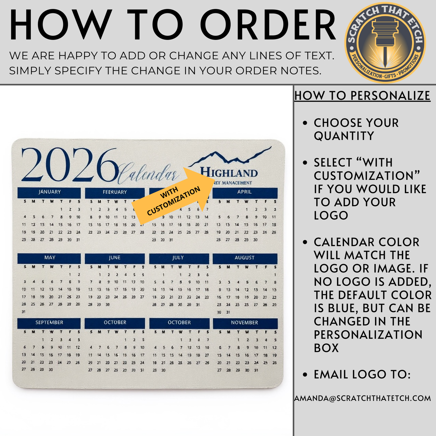 Personalized Business Logo Calendar Mouse Pad With Neoprene Top And Non Slip Rubber Base For Offices And Events