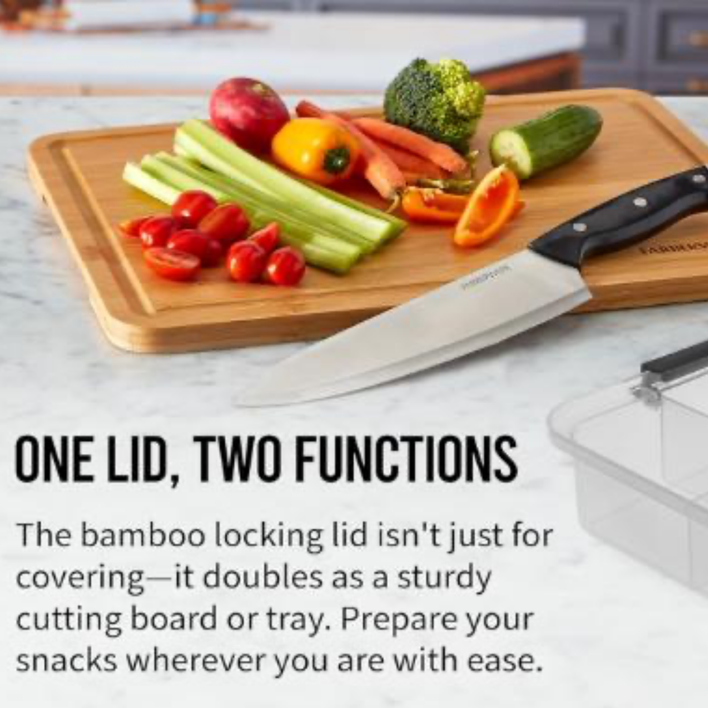 Personalized Snacklebox Bamboo Organizer With Durable BPA Free Plastic Snack Case For Travel Picnics Parties And Everyday Snacking