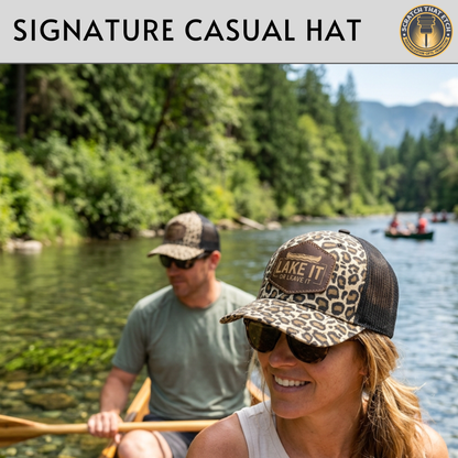 Personalized Lake Life Paddleboard Patch Hats Design, Richardson 112 Trucker Hat, Custom Logo Snapbacks, Beanies, Relaxed/ Casual Hat Choice